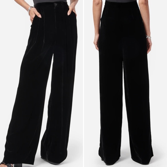 INC International Concepts Petite Velvet Trousers | Black | Size 4P | EUC - Picture 2 of 13
